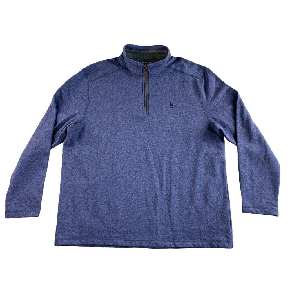 G.H. Bass & Co Sweater Mens XL 1/4 Zip Pullover Fleece‎ Sweatshirt Fish NEW